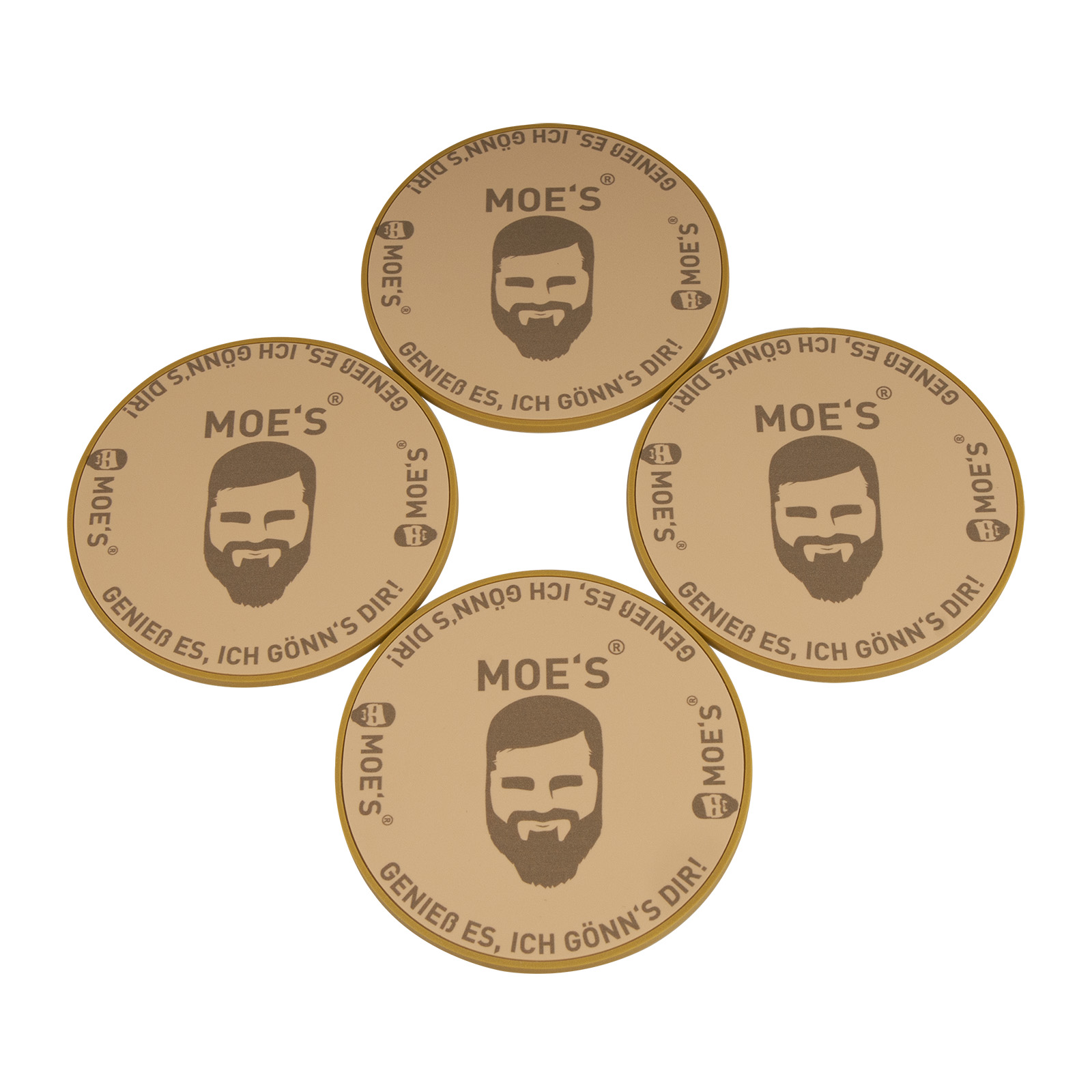MOE`S - Getränkeuntersetzer Gold Set